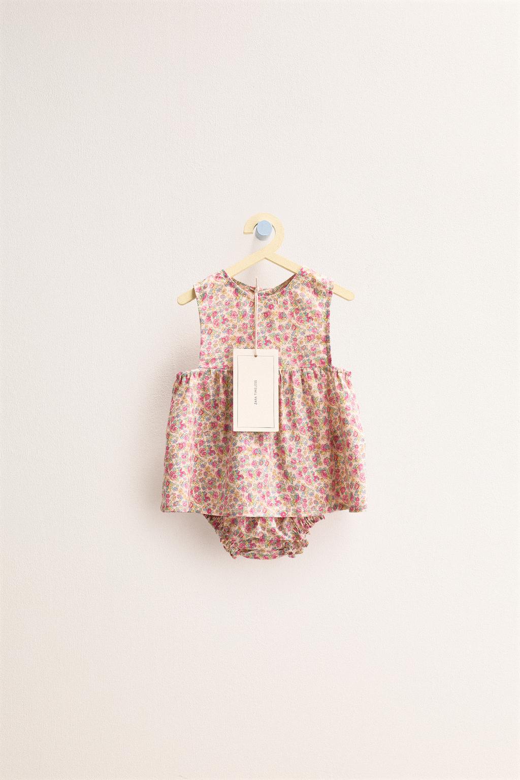 Zara «Timeless» - КОСТЮМ ИЗ ЛЬНА С ЦВЕТОЧНЫМ ПРИНТОМ