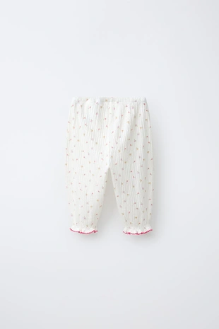 Брюки с цветочным узором и текстурой- Заказать в России