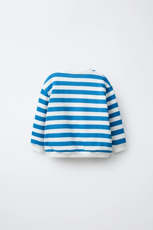 Толстовка в полоску с вышивкой «краб»- Заказать в России