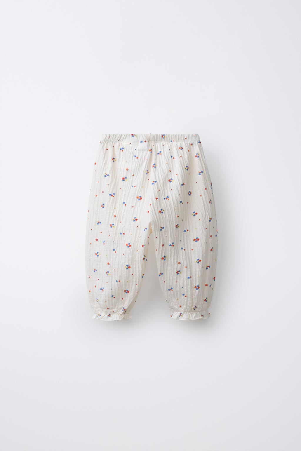 БРЮКИ-ДЖОГГЕРЫ С ЦВЕТОЧНЫМ УЗОРОМ