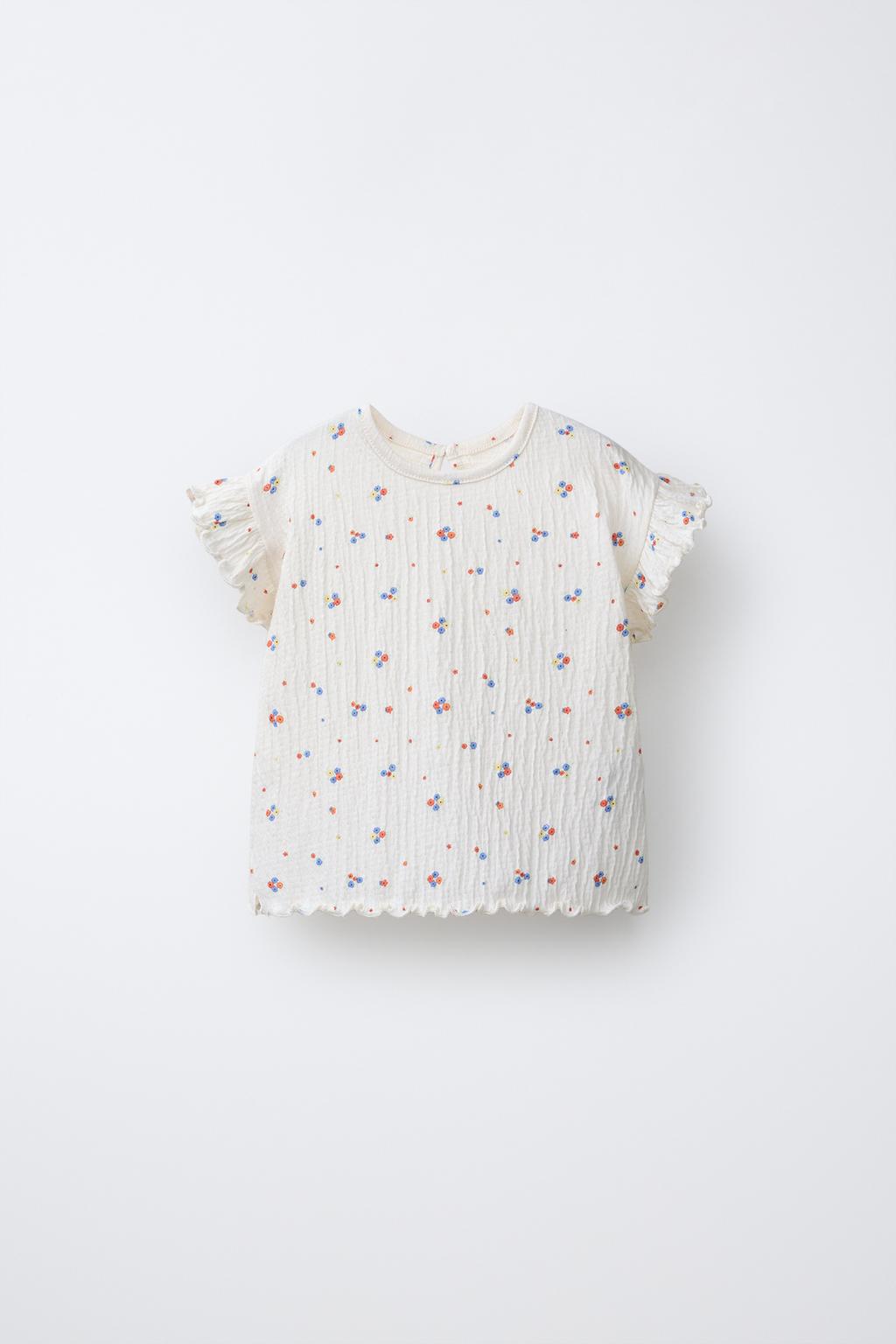 ФУТБОЛКА С ЦВЕТОЧНЫМ ПРИНТОМ