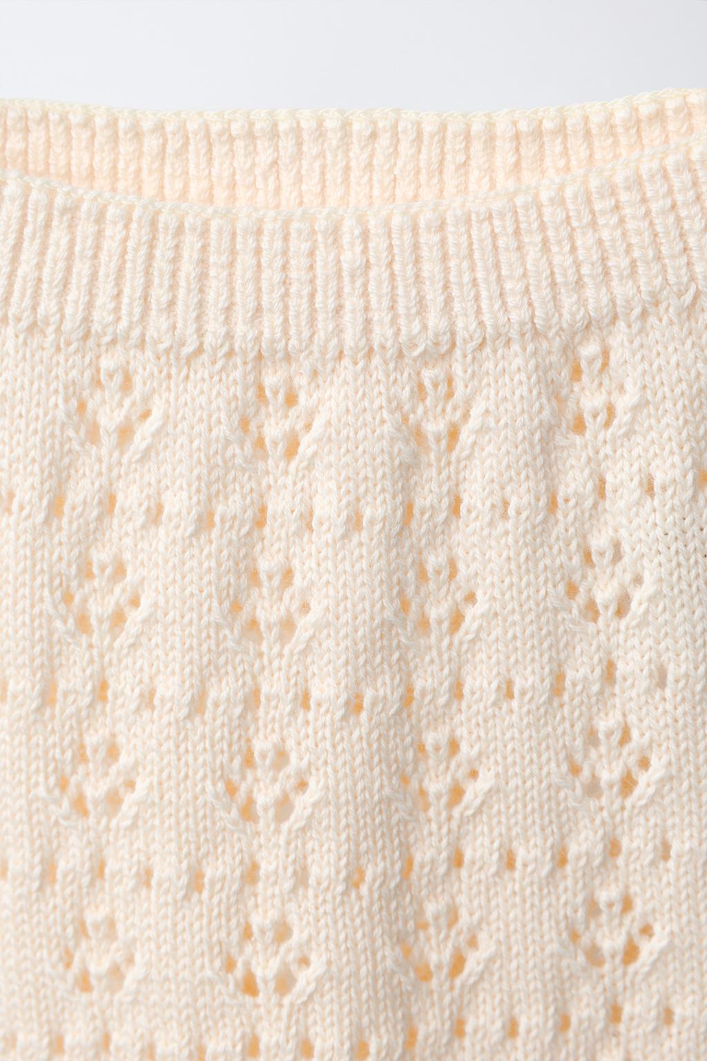 ВЯЗАНЫЕ БРЮКИ С ВЫШИВКОЙ ЦВЕТОВ