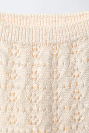 Вязаные брюки с вышивкой цветов- Заказать в России