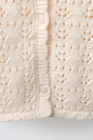 Ажурный свитер с вышитыми цветами- Заказать в России