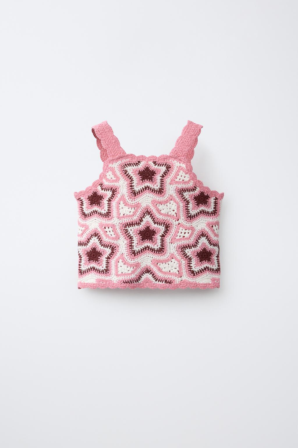 ТОП ИЗ КРУЖЕВА КРОШЕ СО ЗВЕЗДАМИ