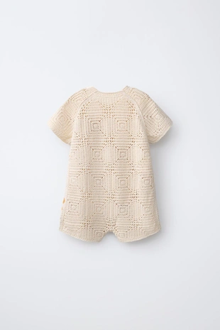 Короткий комбинезон с вязаным узором крабов- Заказать в России