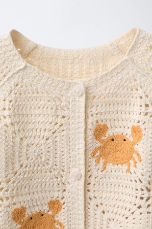 Короткий комбинезон с вязаным узором крабов- Заказать в России