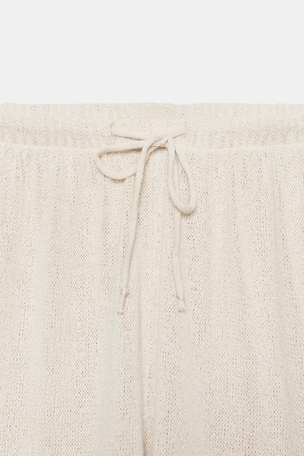 БРЮКИ WIDE LEG ИЗ ТКАНИ В ДЕРЕВЕНСКОМ СТИЛЕ