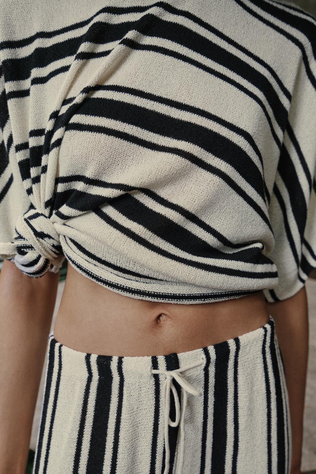 БРЮКИ WIDE LEG ИЗ ТКАНИ В РУСТИКАЛЬНОМ СТИЛЕ