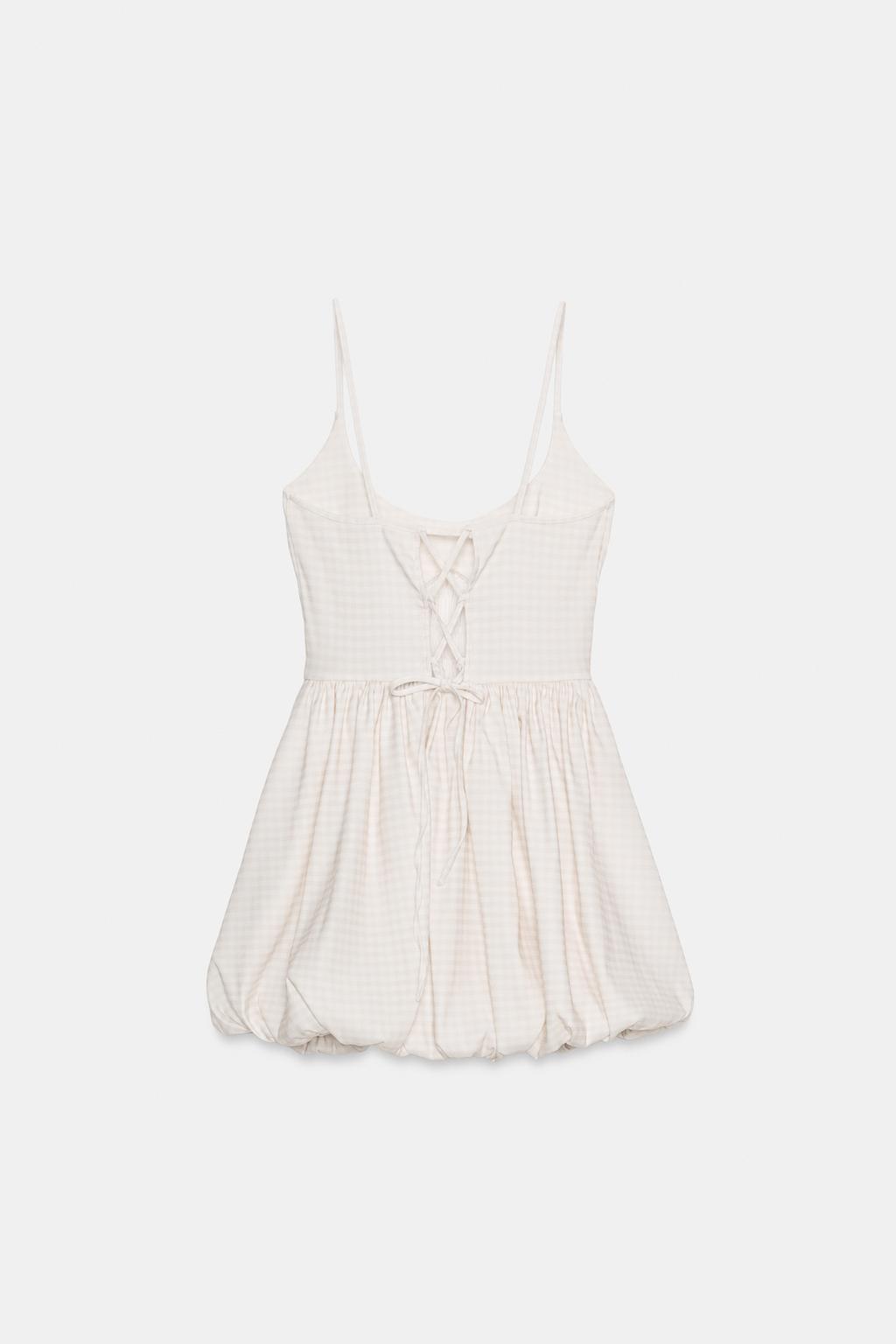 МИНИ-ПЛАТЬЕ-БАЛЛОН В КЛЕТКУ ВИШИ