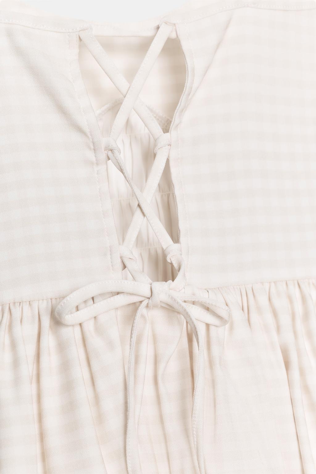 МИНИ-ПЛАТЬЕ-БАЛЛОН В КЛЕТКУ ВИШИ