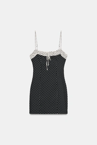 Мини-платье в горошек- Заказать в России