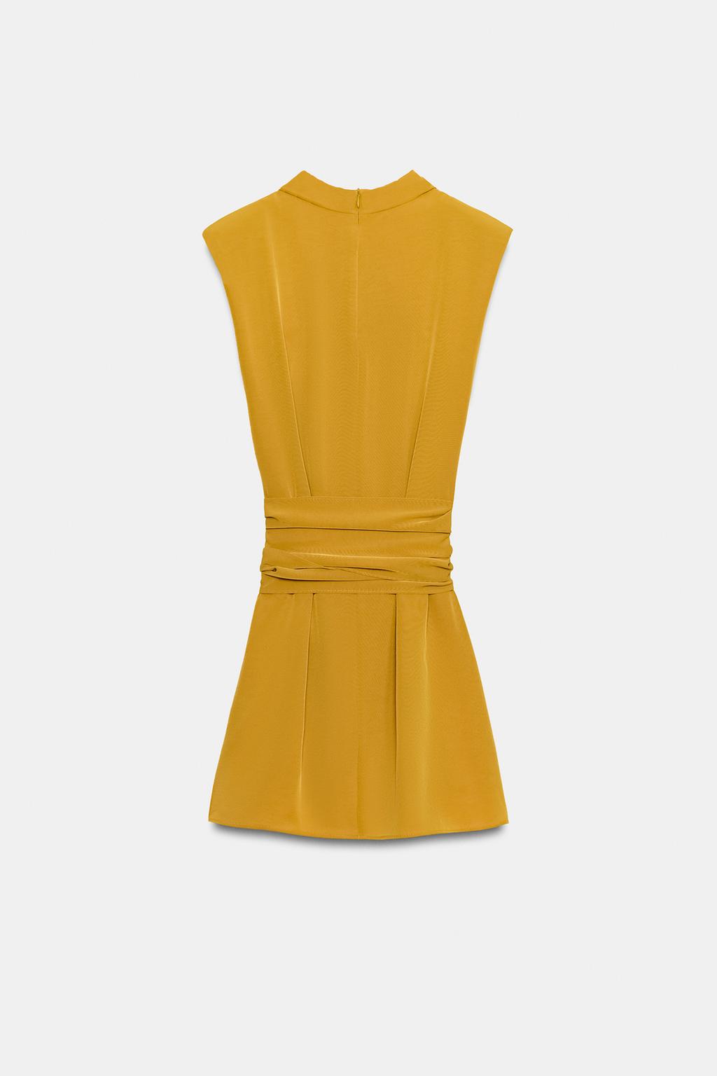 КОРОТКОЕ ПЛАТЬЕ С ЗАВЯЗКАМИ И ПОДПЛЕЧНИКАМИ