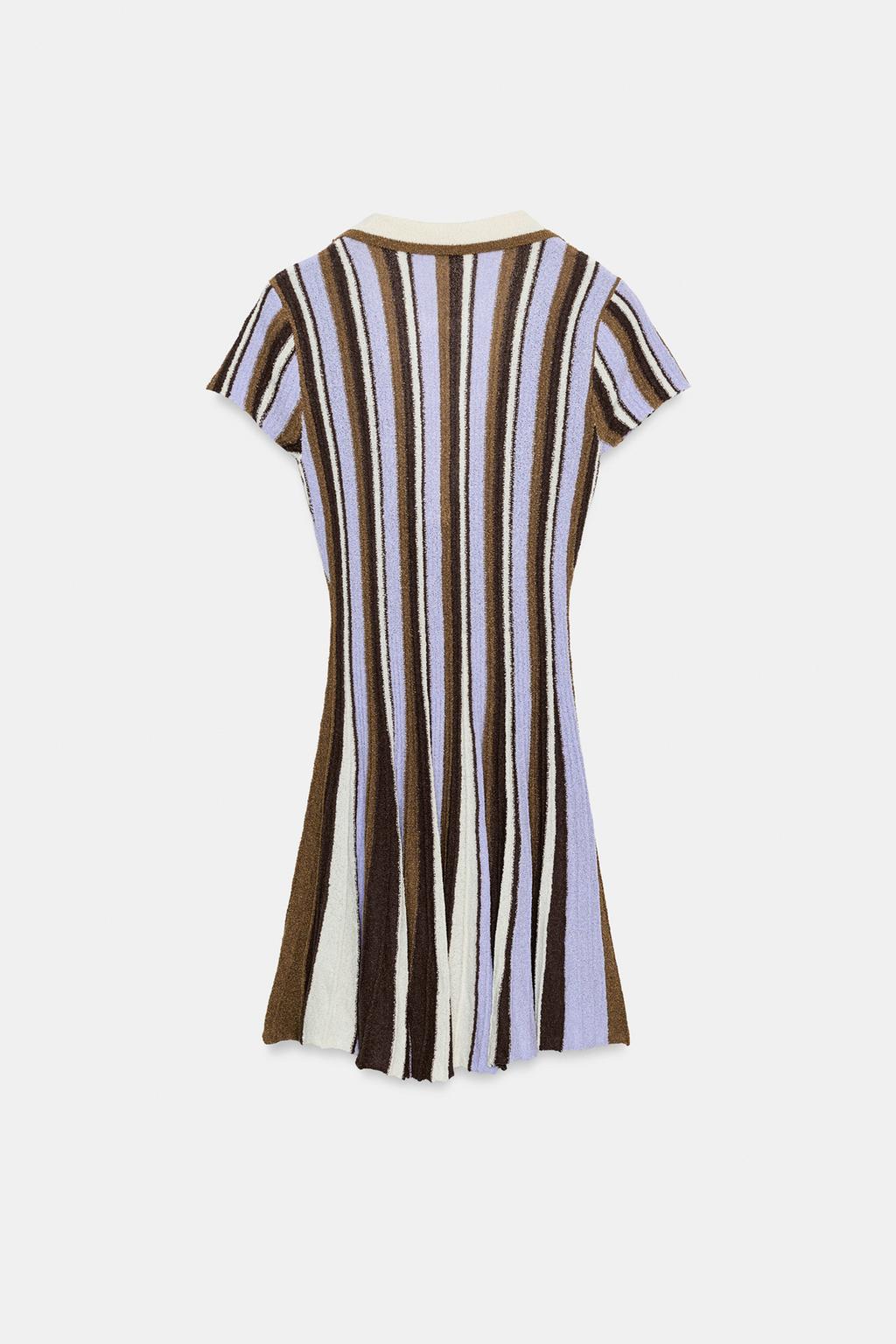 ПОЛОСАТОЕ ПЛАТЬЕ С ВОРОТНИКОМ ПОЛО