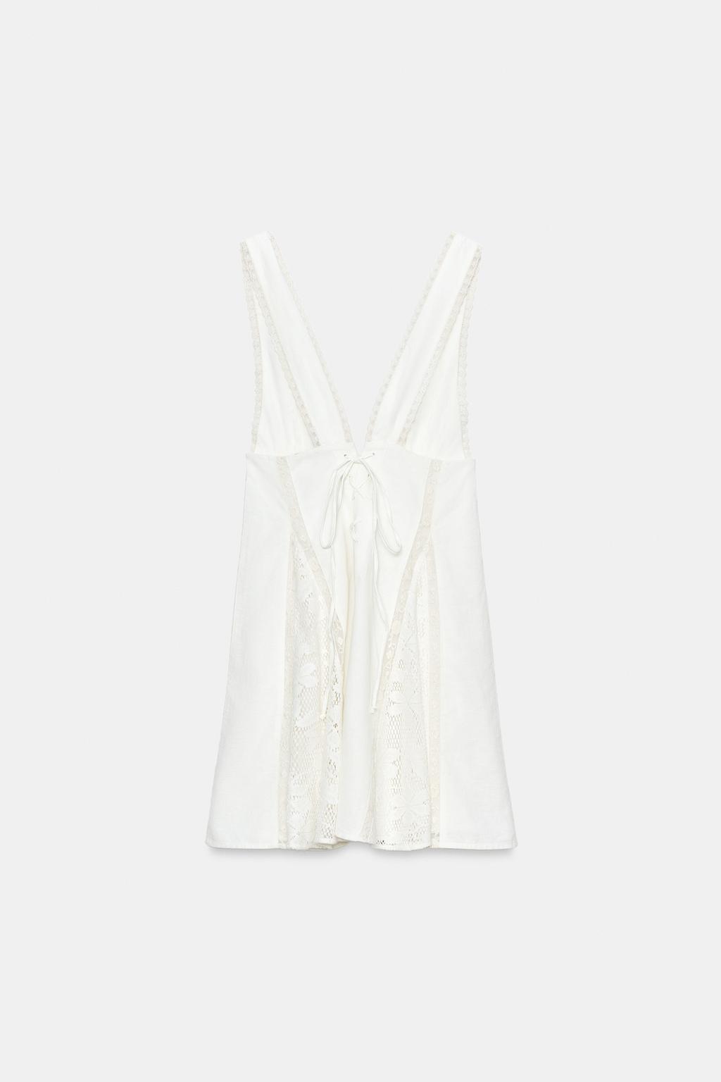 МИНИ-ПЛАТЬЕ С КРУЖЕВОМ