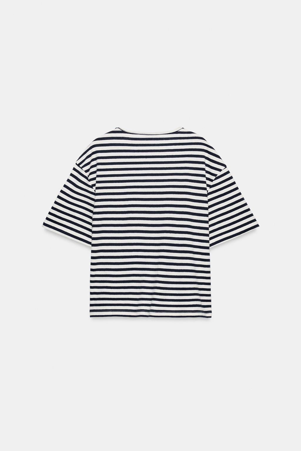 ФУТБОЛКА В ПОЛОСКУ С КОРОТКИМИ РУКАВАМИ