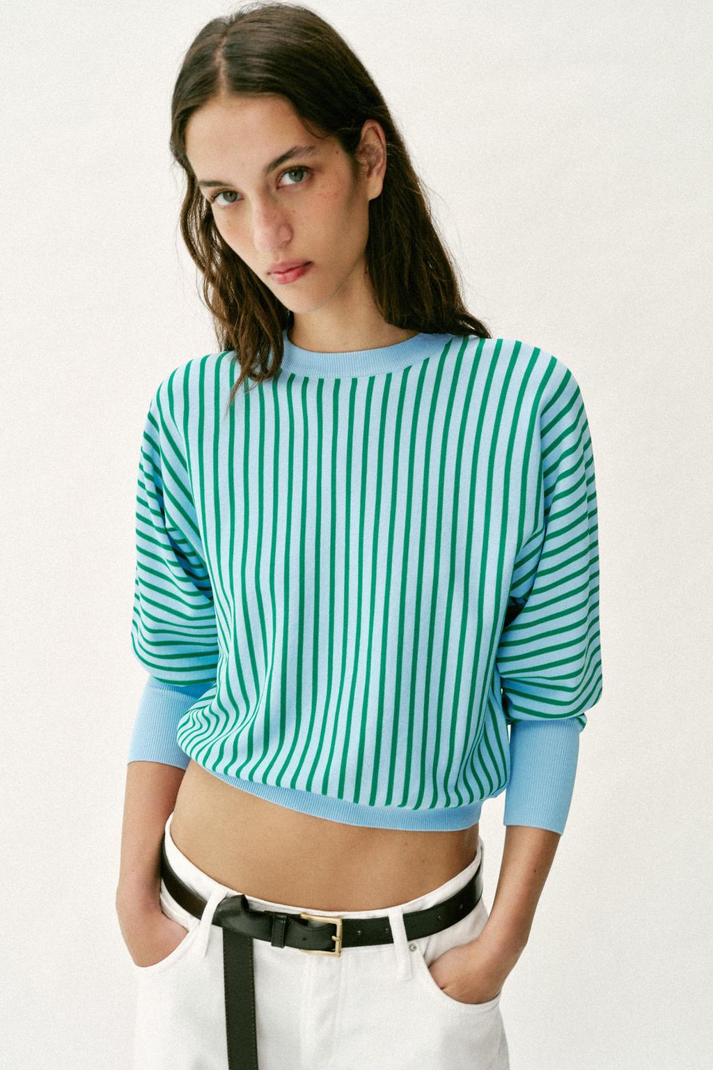 ТРИКОТАЖНАЯ ТОЛСТОВКА В ПОЛОСКУ