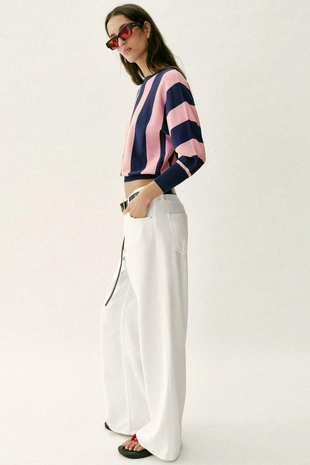 Трикотажная толстовка в полоску- Заказать в России