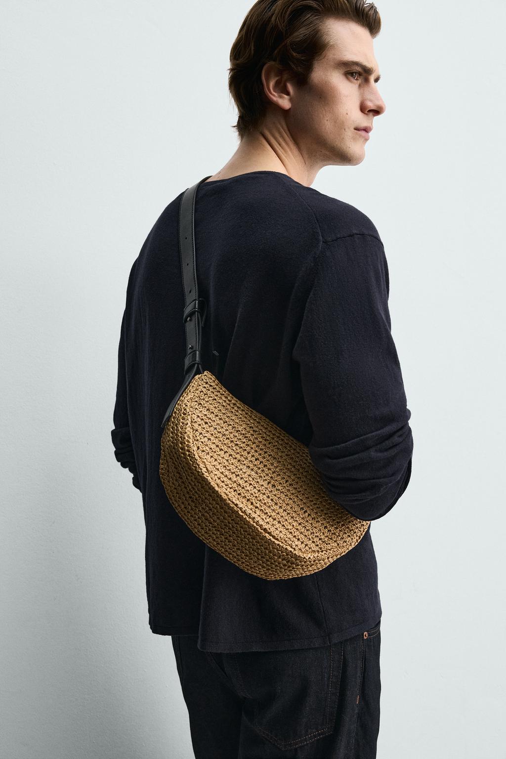 ПЛЕТЕНАЯ СУМКА С ПЛЕЧЕВЫМ РЕМНЕМ