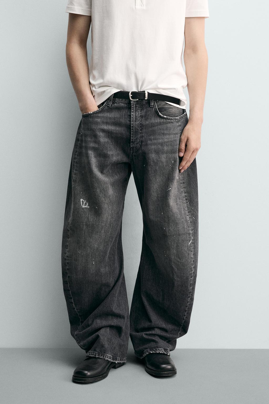 ДЖИНСЫ BARREL FIT С ДЕКОРАТИВНЫМИ ШВАМИ