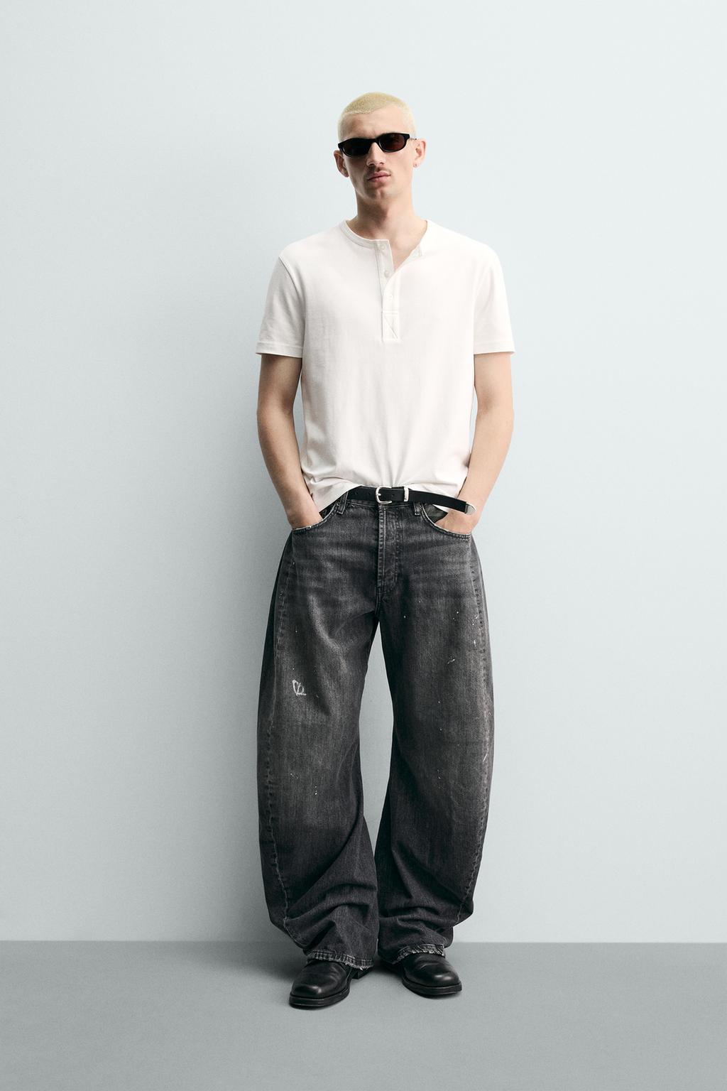 ДЖИНСЫ BARREL FIT С ДЕКОРАТИВНЫМИ ШВАМИ