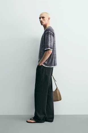 Футболка с эффектом потертости- Заказать в России