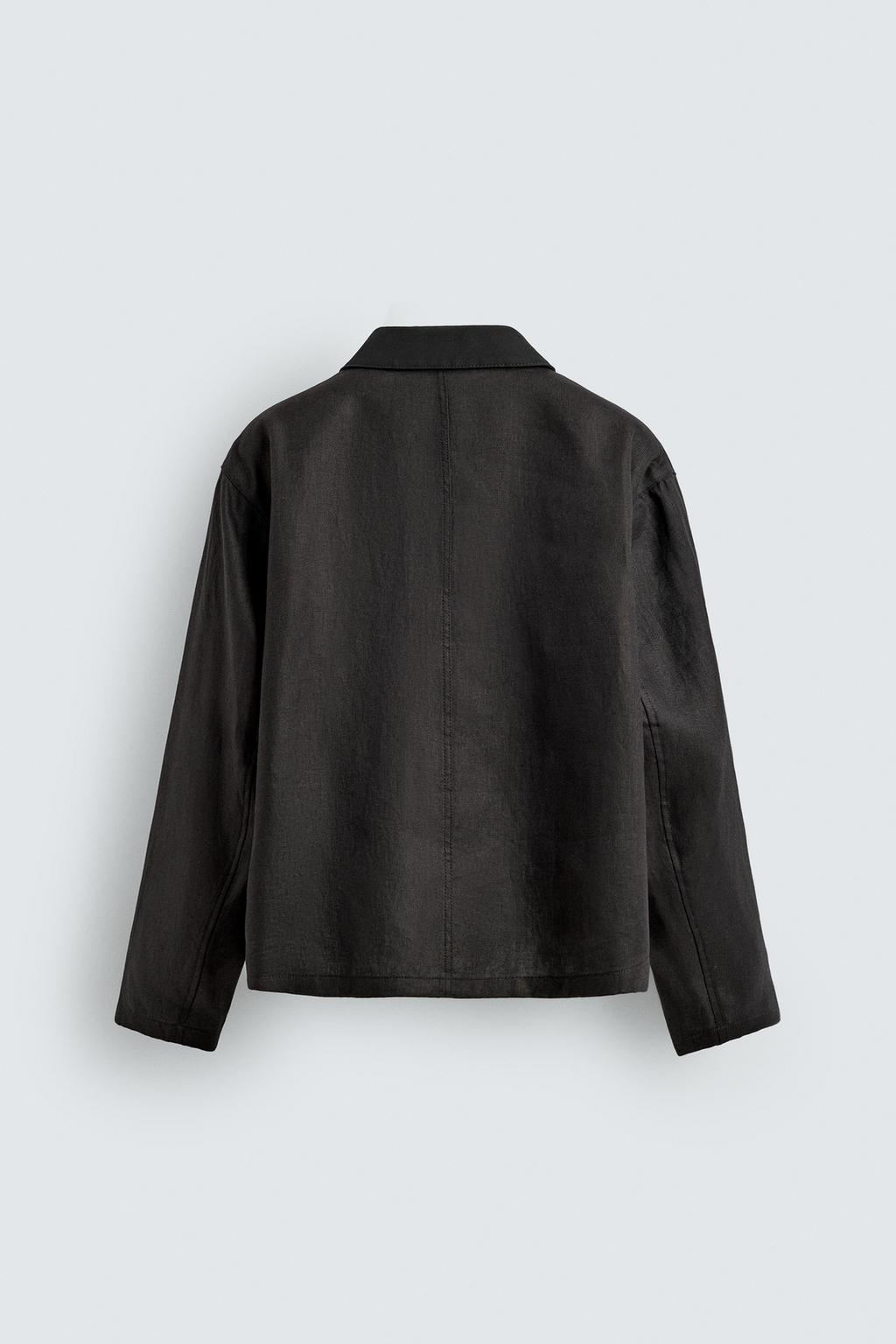 КУРТКА-РУБАШКА СВОБОДНОГО КРОЯ ИЗ СМЕСОВОГО ЛЬНА