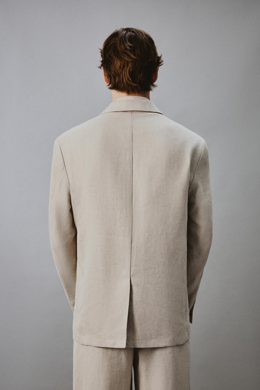 БЛЕЙЗЕР RELAXED FIT ИЗ ХЛОПКА И ЛЬНА