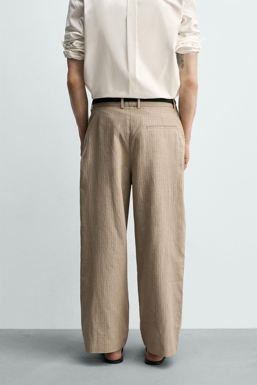 БРЮКИ RELAXED FIT ИЗО ЛЬНА И ХЛОПКА