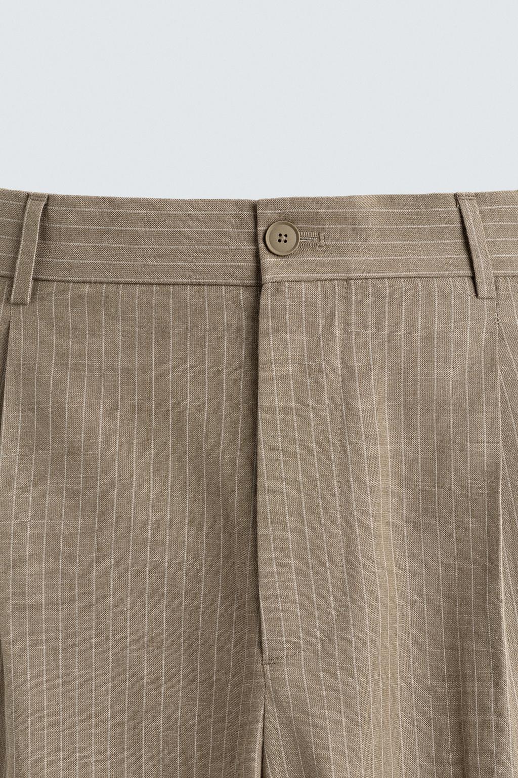 БРЮКИ RELAXED FIT ИЗО ЛЬНА И ХЛОПКА