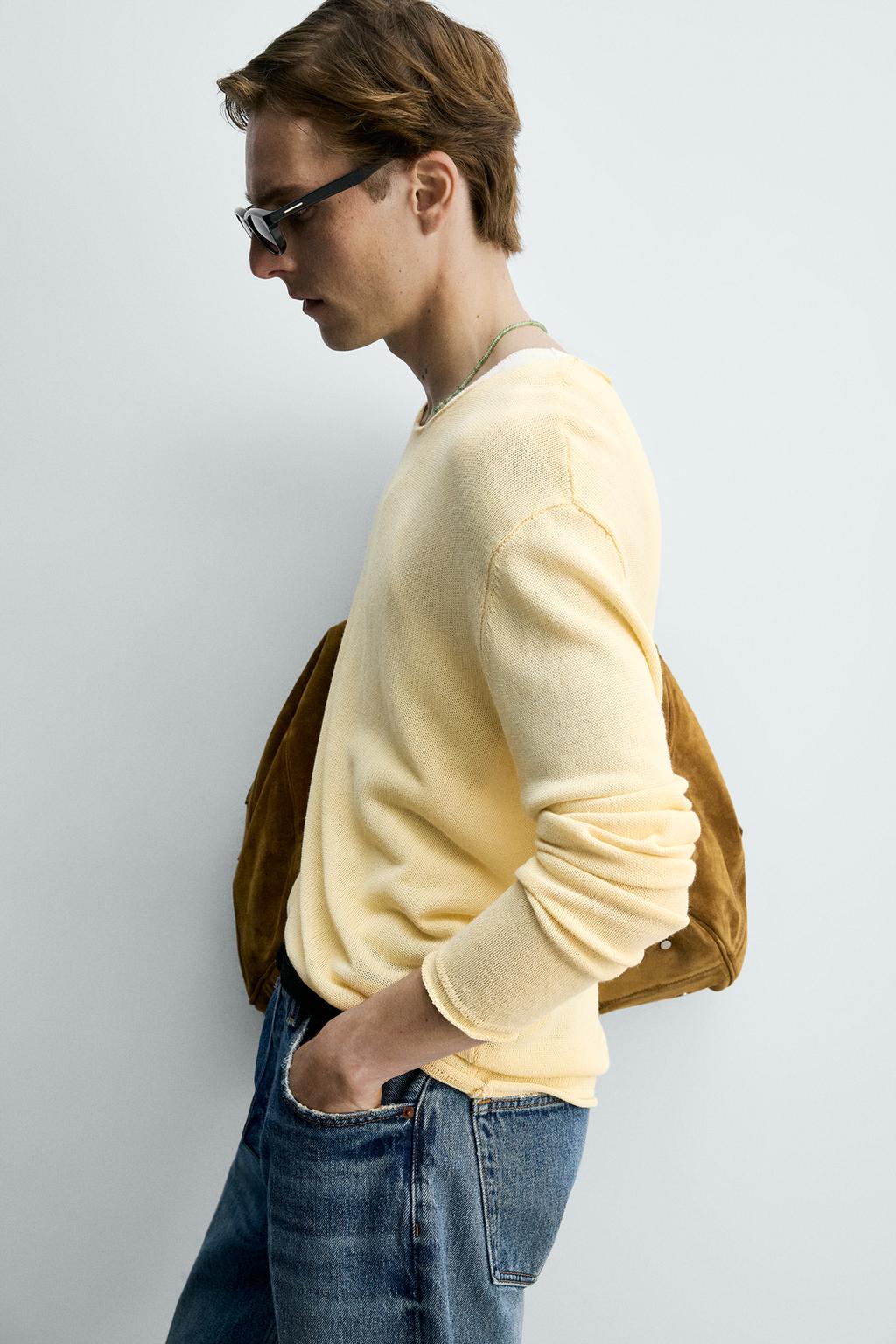 СВИТЕР RELAXED FIT ИЗ РЕЛЬЕФНОЙ ТКАНИ