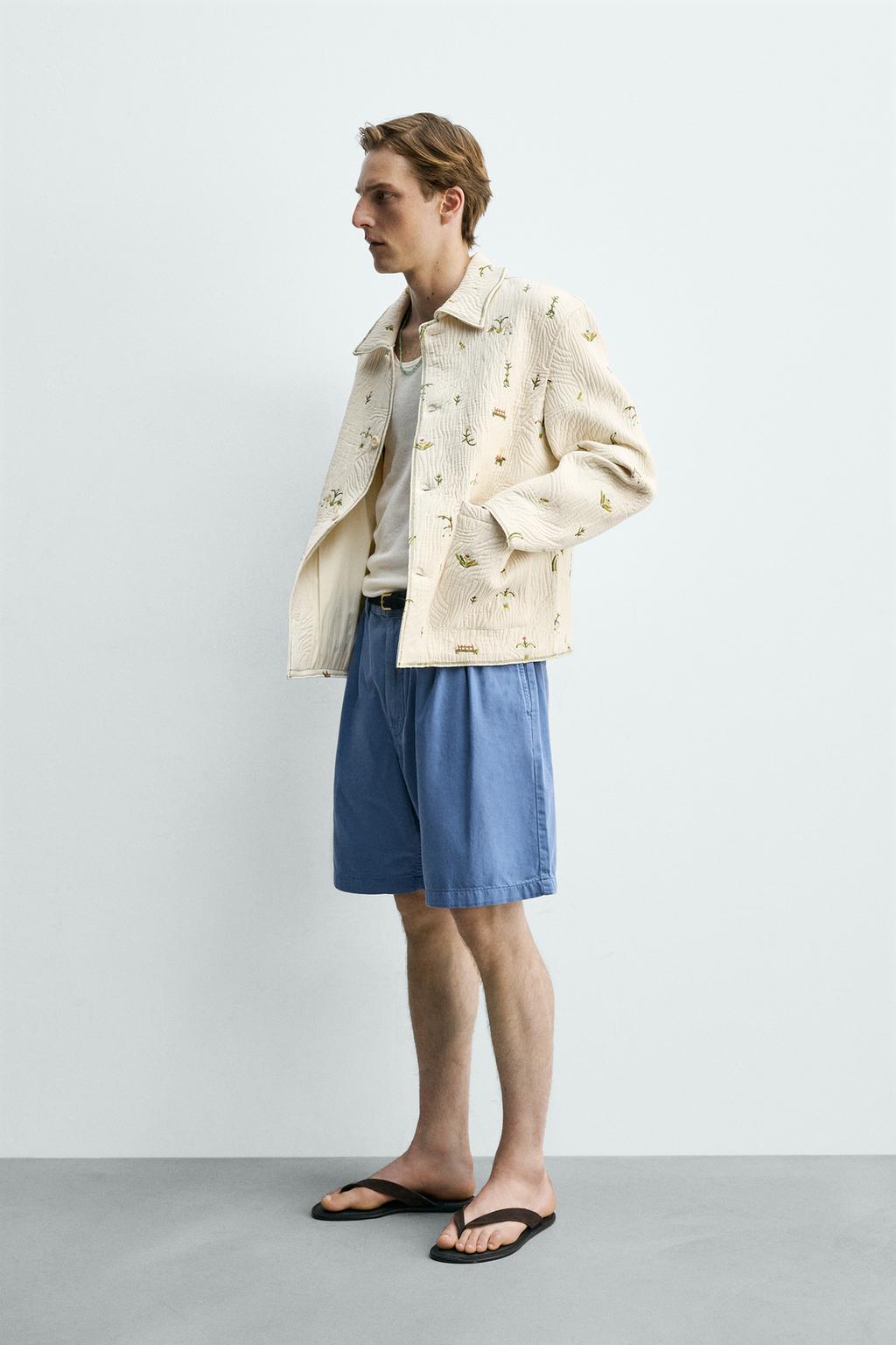 ЖАККАРДОВАЯ КУРТКА С ЦВЕТОЧНОЙ ВЫШИВКОЙ