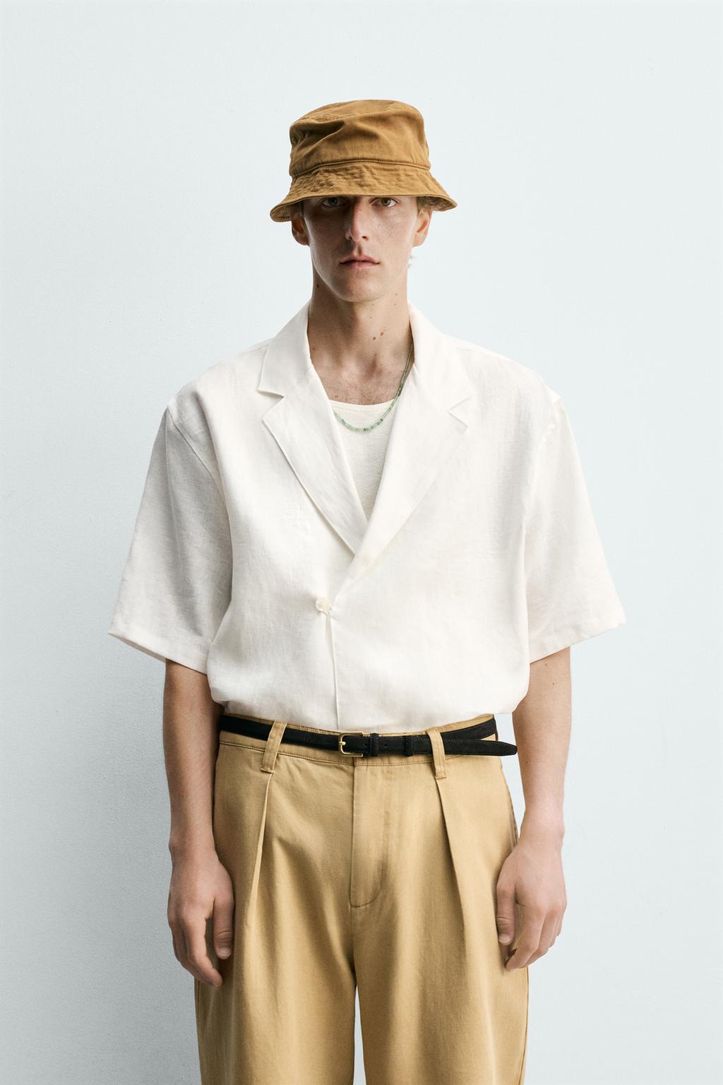 РУБАШКА-КИМОНО ИЗ 100% ЛЬНА