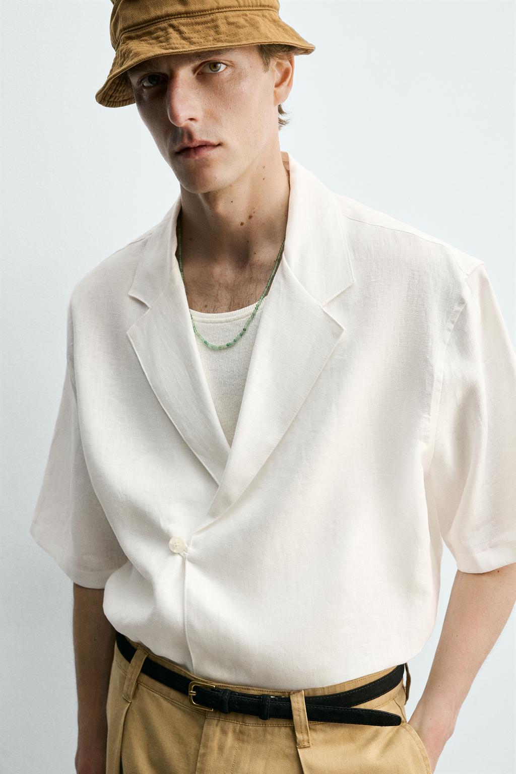 РУБАШКА-КИМОНО ИЗ 100% ЛЬНА