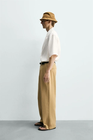 Рубашка-кимоно из 100% льна- Заказать в России