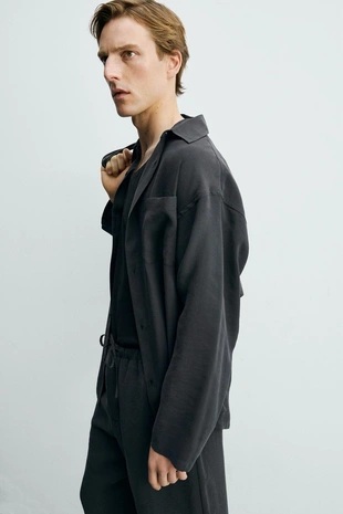 Мягкая струящаяся рубашка- Заказать в России