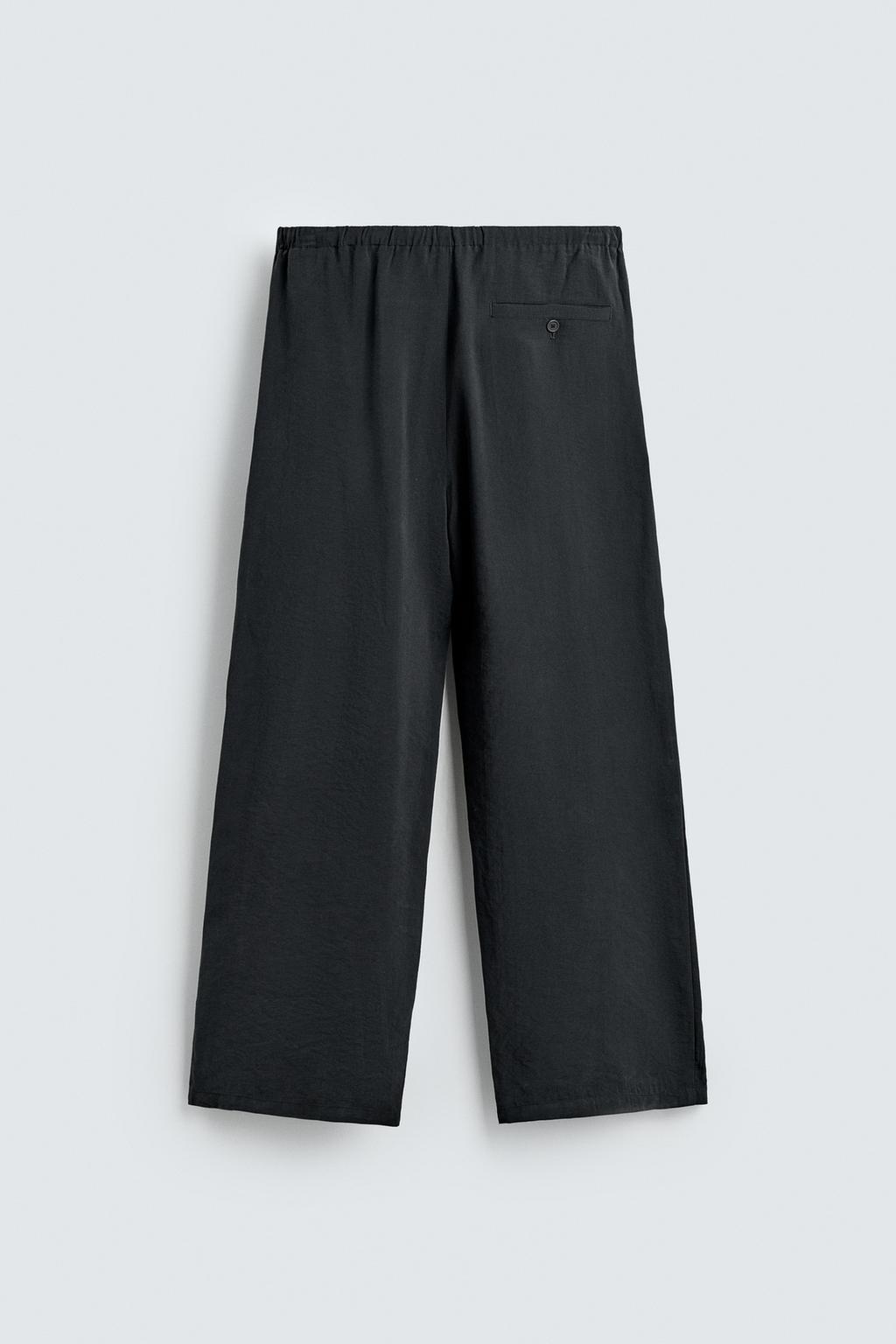 БРЮКИ RELAXED FIT ИЗ СТРУЯЩЕЙСЯ ТКАНИ