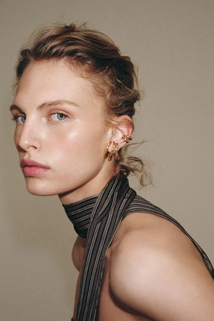 Набор из трех серег-каффов- Заказать в России