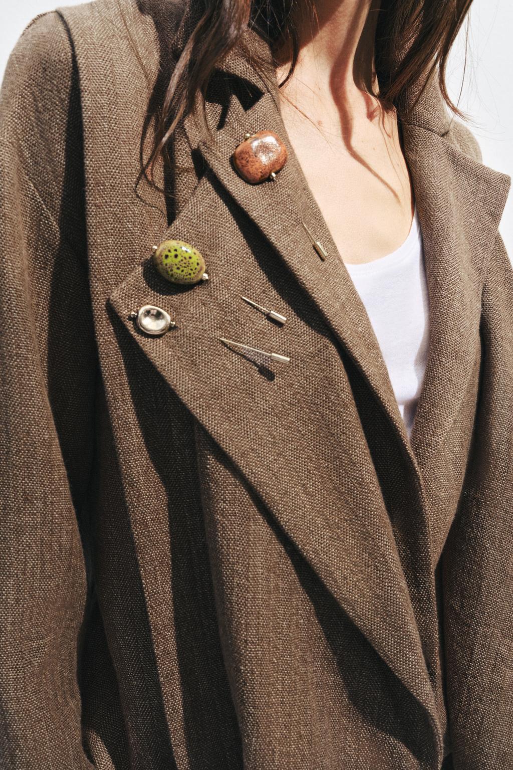 НАБОР ИЗ 3 БРОШЕЙ-БУЛАВОК С КЕРАМИЧЕСКИМИ ЭЛЕМЕНТАМИ