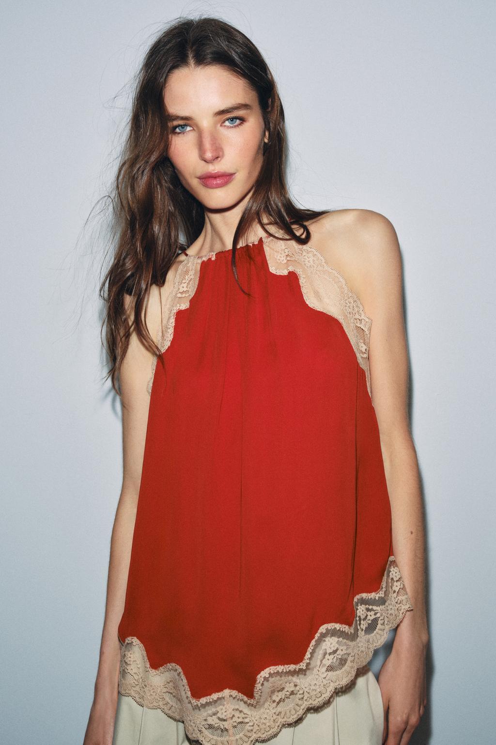 КРУЖЕВНОЙ ТОП ХАЛТЕР — ZW COLLECTION