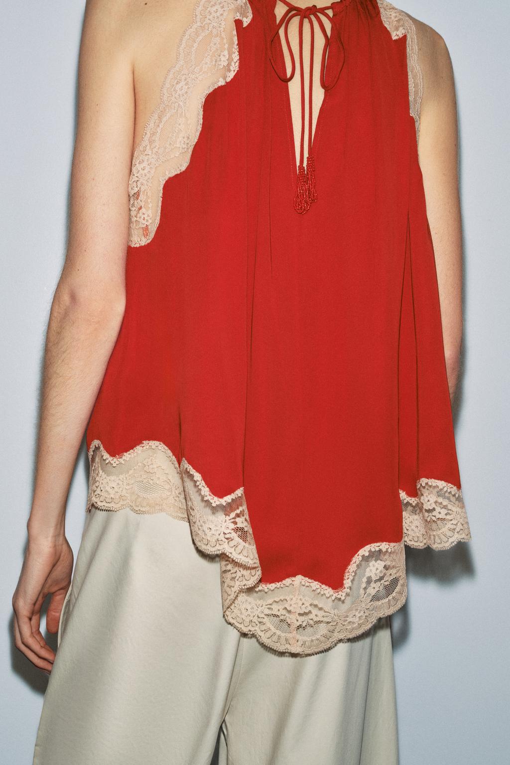 КРУЖЕВНОЙ ТОП ХАЛТЕР — ZW COLLECTION