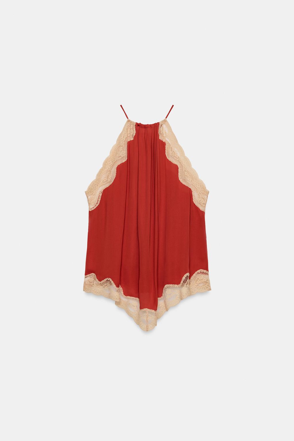 КРУЖЕВНОЙ ТОП ХАЛТЕР — ZW COLLECTION