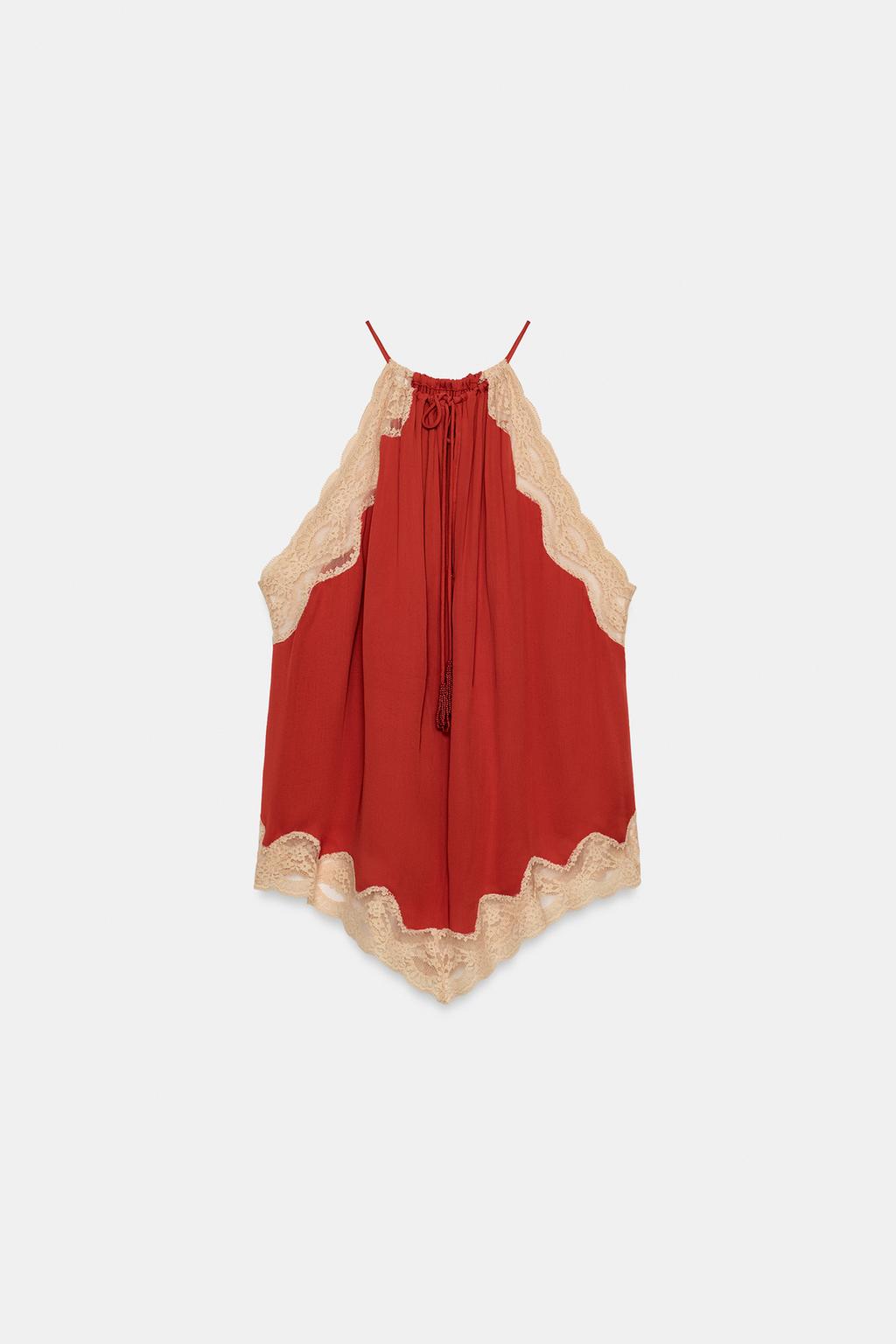 КРУЖЕВНОЙ ТОП ХАЛТЕР — ZW COLLECTION