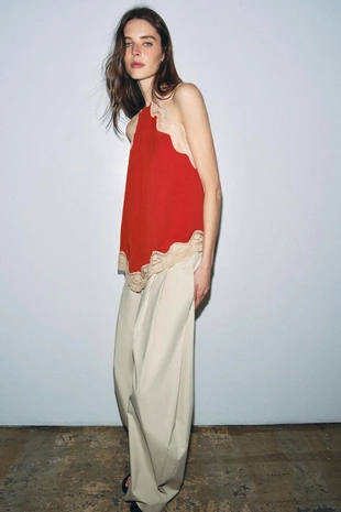 Кружевной топ халтер — Zw Collection- Заказать в России