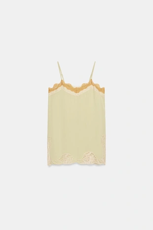 Топ на бретелях с кружевом — Zw Collection- Заказать в России