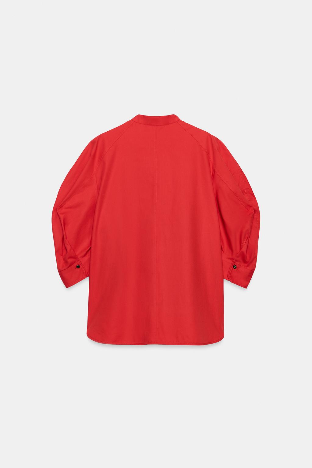 РУБАШКА С ОБЪЕМНЫМИ РУКАВАМИ ZW