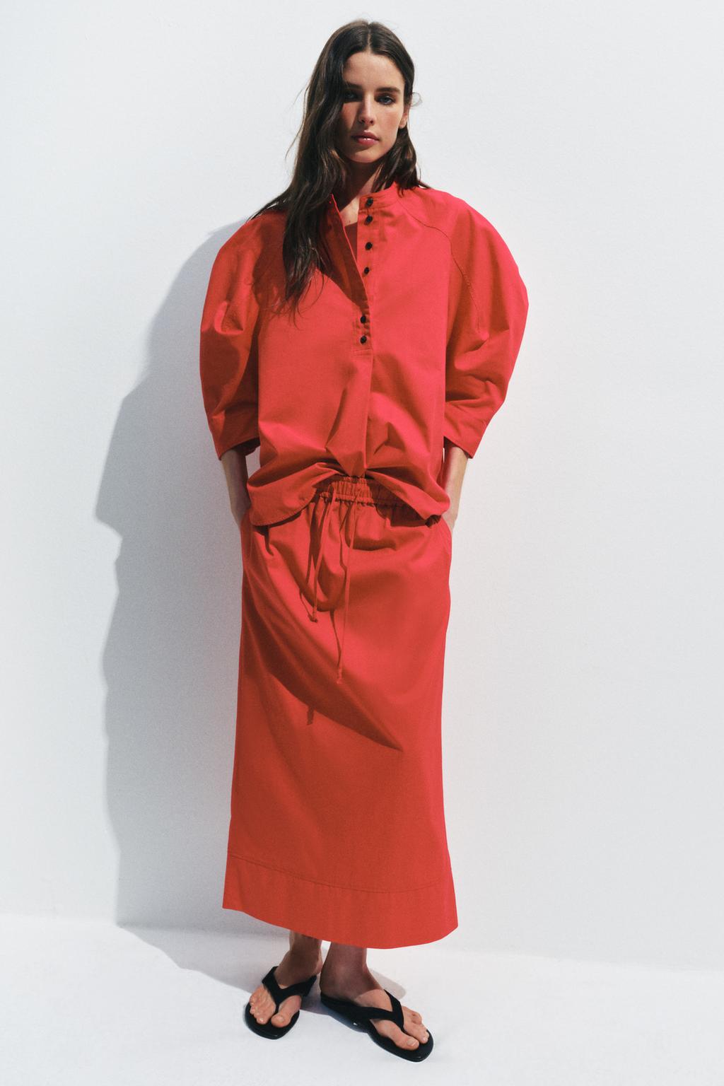 РУБАШКА С ОБЪЕМНЫМИ РУКАВАМИ ZW