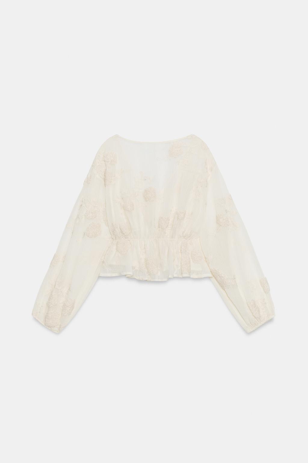 ПОЛУПРОЗРАЧНАЯ БЛУЗА С ВЫШИВКОЙ