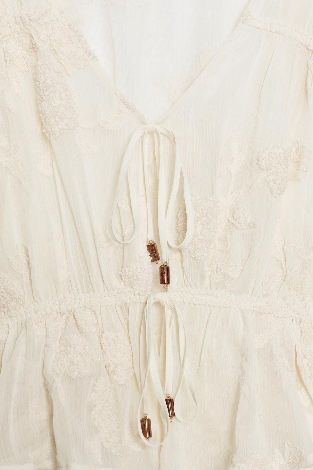 ПОЛУПРОЗРАЧНАЯ БЛУЗА С ВЫШИВКОЙ