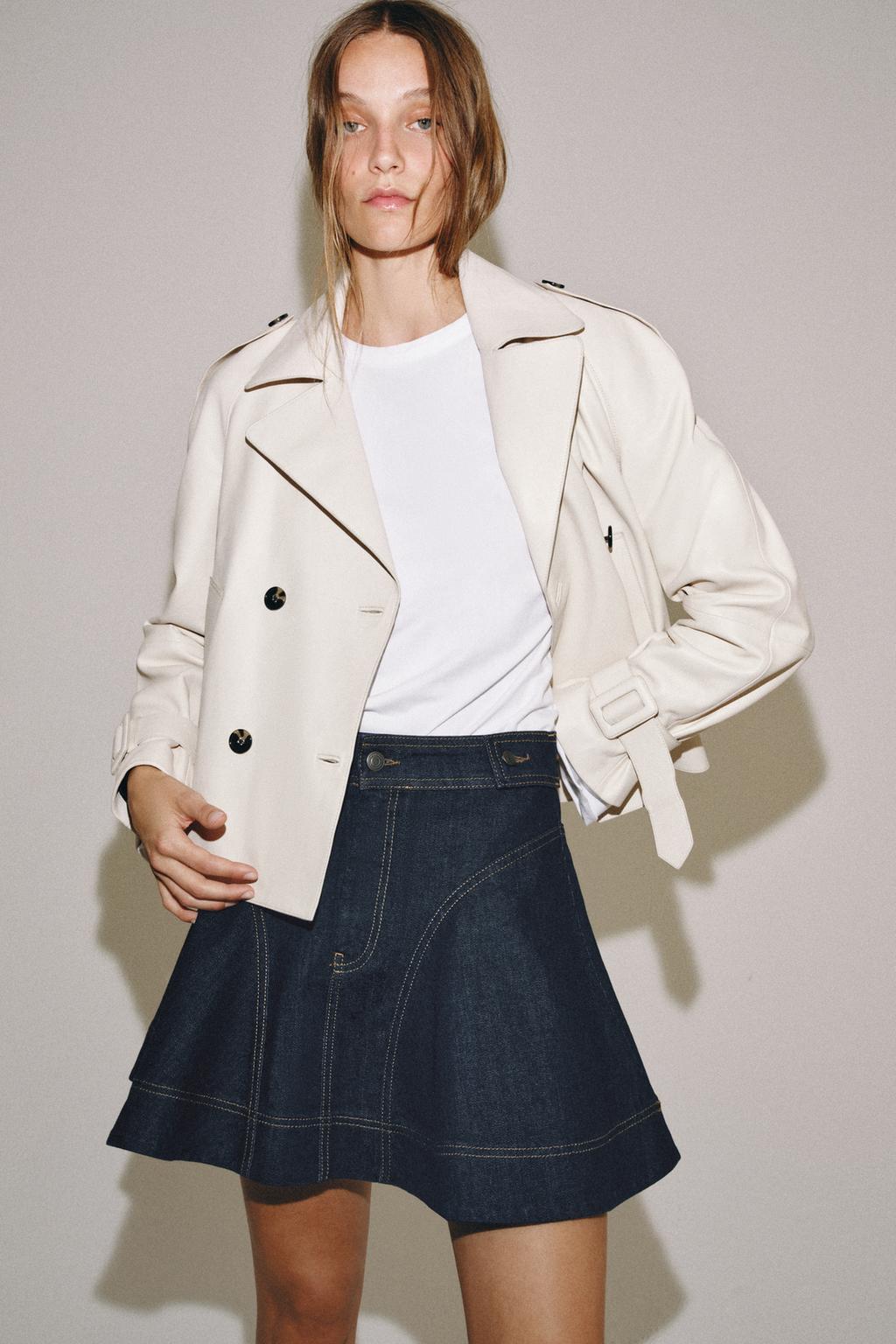 КОРОТКАЯ ДЖИНСОВАЯ ЮБКА — ZW COLLECTION